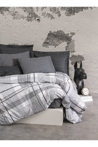Set Husă de Pilotă Dublă Ranforce Husă de Pilotă: 200 X 220 Cm Cearșaf de Pat: 240 X 260 Cm Față de Pernă: 50 X 70 Cm (2 Bucăți) Antracit