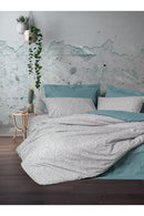 Ranforce Double Quilt Cover Set Quilt Cover: 200 X 220 Cm Fitted Sheet: 160 X 200+30 Cm Pillowcase: 50 X 70 Cm (2 Pieces) Mint