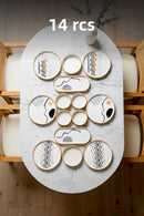 Axial Stackable Breakfast Set - Luxury Breakfast Presentation Set Plate