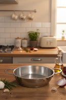 xBernardo Macro 2 Piece Steel Frying Pan Set