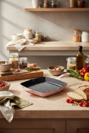 xBernardo Intensa Cast Square Pan Pink 26cm