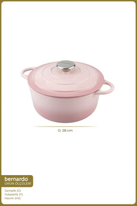 xBernardo Intensa Cast Pot Pink 28cm