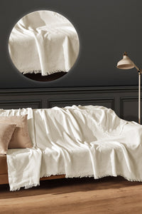 Sofa Cover Size: 170 X 205 Cm Ecru