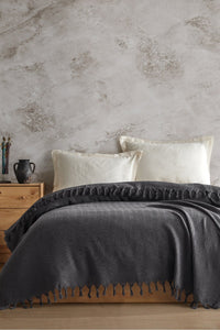 Double Pique Size: 200 X 220 Cm Fume