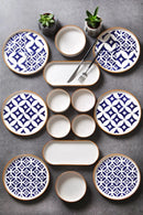 14-Piece Stackable Breakfast Set for 6 People – Modern Serving Plate Set