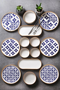 14-Piece Stackable Breakfast Set for 6 People – Modern Serving Plate Set