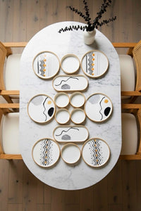 Axial Stackable Breakfast Set - Luxury Breakfast Presentation Set Plate