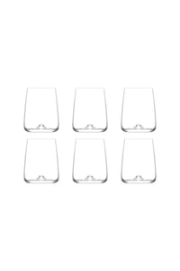 Set de pahare (6 bucăți) 100% sticlă Dimensiune: 7,1 X 7,1 X 10,9 cm / 475 ml / 475 ml (6 bucăți) Transparent