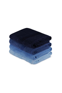 Bath Towel Set (4 Pieces) Bath Towel: 70 X 140 Cm (4 Pieces) Rainbow - Blue