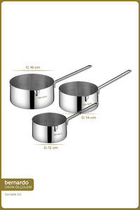 xBernardo Atina 3 Piece Milk Pot Set