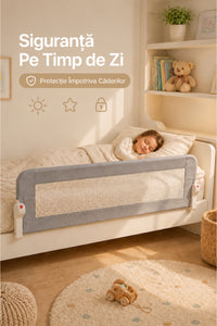Baby Bed Rail Wooden 180 cm Grey