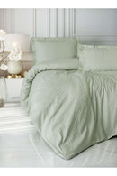 Satin Double Quilt Cover Set Quilt Cover: 200 X 220 Cm Flat Sheet: 240 X 260 Cm Oxford Pillowcase: 50 X 70 Cm (2 Pieces) Sage