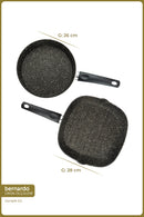 xBernardo Carolin 2 Piece Grill Pan Set Black