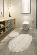 Set Covorase de Baie (2 Piese) Spate Antiderapant Covoraș de baie: 50 X 60 cm (1 bucată) Covoraș de baie: 60 X 100 cm (1 bucată) Ecru
