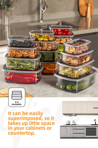 Anthracite 24-Piece Airtight Storage Set - 6X(250-500-750-1200 ml)