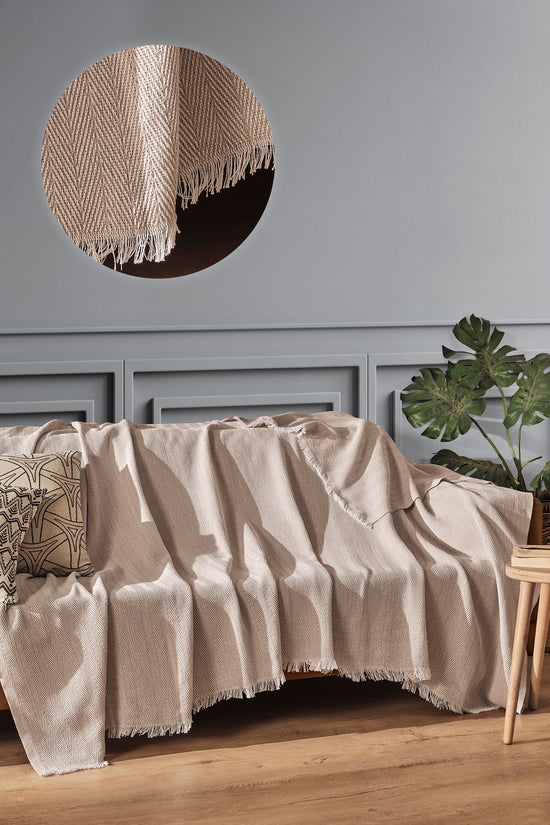 Sofa Cover Size: 170 X 205 Cm Beige