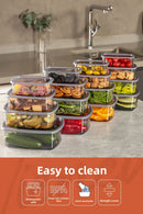 Anthracite 24-Piece Airtight Storage Set - 6X(250-500-750-1200 ml)