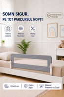 Baby Bed Rail Wooden 150 cm Grey