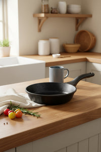 xBernardo Olimpos Granite Cast 2 Piece Frying Pan Set Black