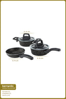 xBernardo Sakura 4 Piece Pot Set Black