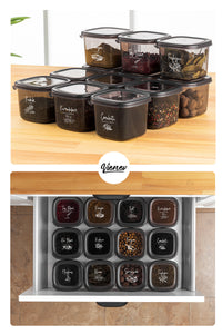 Organizator de depozitare și dulap Peggy Square cu 24 de etichete 6X(1.75 1.2, 0.55, 0.45) Ant