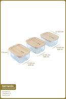 xBernardo Avenya 3 Piece Storage Container Set Large