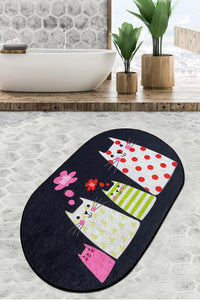 Bathmat Non-Slip Underside Size: 80 X 100 Cm Multicolor