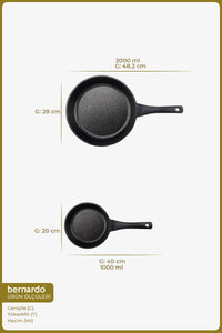 xBernardo Olimpos 2 Piece Frying Pan Set 20 28cm