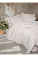 Set de lenjerie de pat dublă Husă de pilotă: 200 X 220 Cm Cearceaf de pat: 240 X 260 Cm Față de pernă: 50 X 70 Cm (2 bucăți) Față de pernă Oxford: 50 X 70 Cm (2 bucăți) Bej