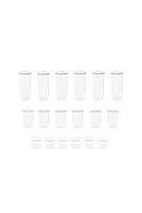 Foil-Labeled Square Food Storage Container 18-Piece Set 6x(0.55 L, 1.2 L, 1.75 L)