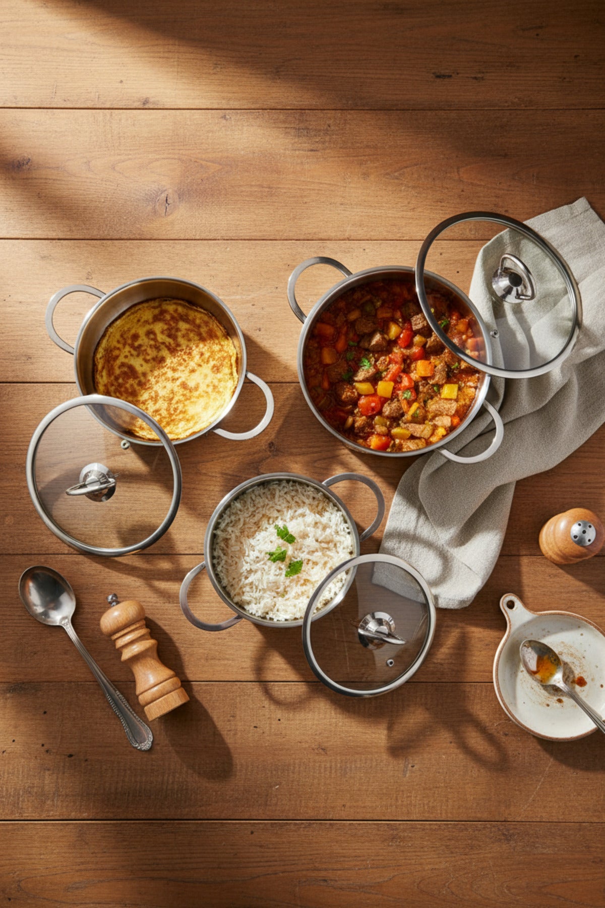 Set Sahan 6 piese din oțel Bernardo Meyra