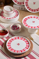 11 Piece Handmade Ribbon Breakfast Set with Footed Serving Stand – Luxury Serving Set