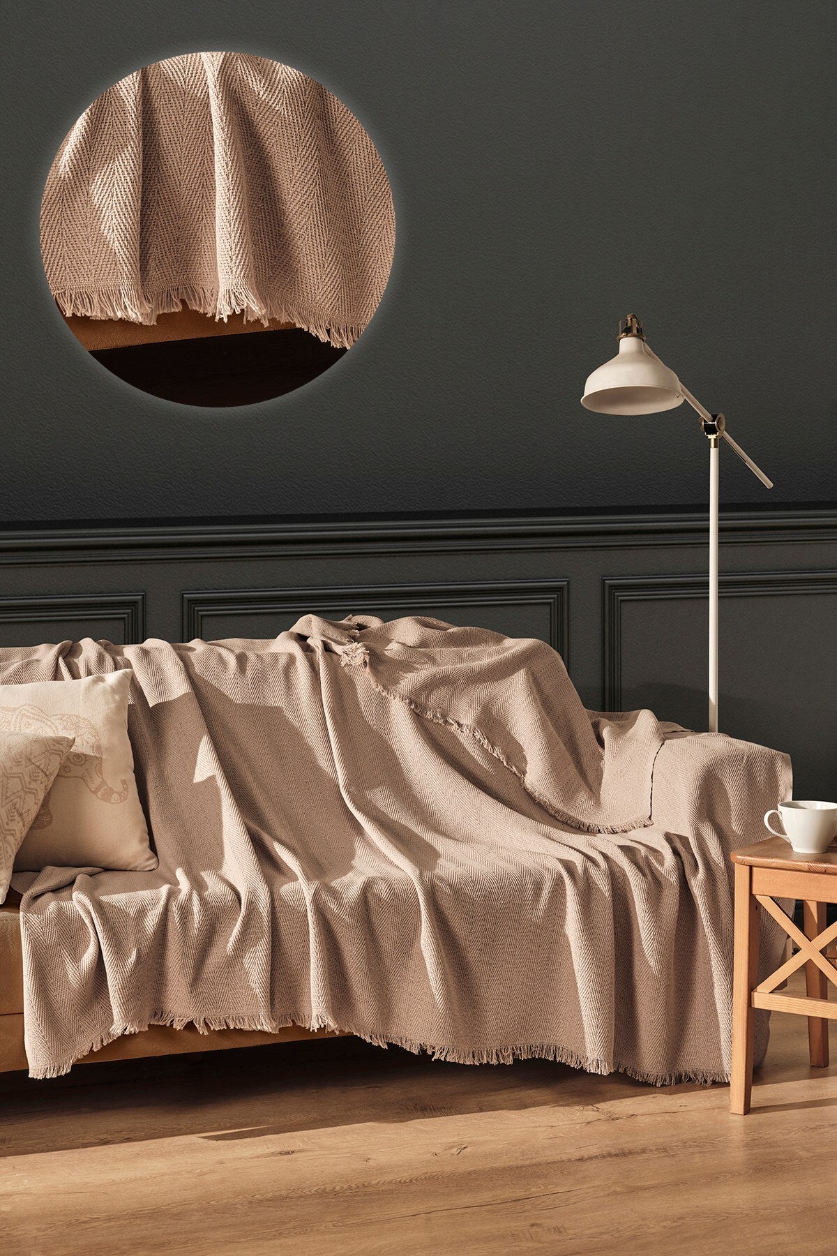 Sofa Cover Size: 170 X 205 Cm Beige