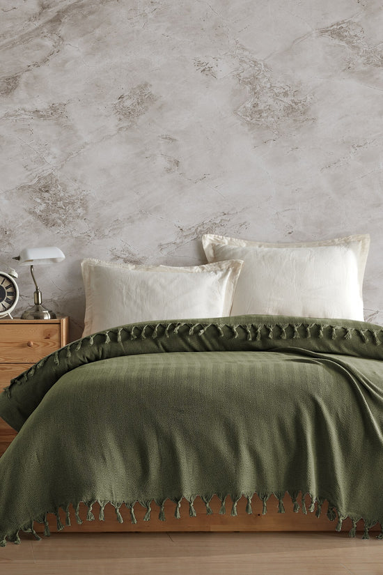 Double Pique Size: 200 X 220 Cm Khaki