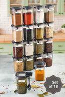 450 ml White Labeled Spice Holder with 18 Luna Spoons