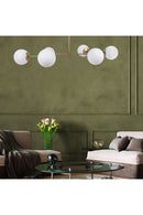 Candelabru galben / alb