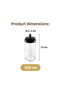 12-Piece Long Spice Set - Glass with Screen Printing Label and Spoon