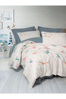 Ranforce Double Quilt Cover Set Quilt Cover: 200 X 220 Cm Flat Sheet: 240 X 260 Cm Pillowcase: 50 X 70 Cm (2 Pieces) Blue
