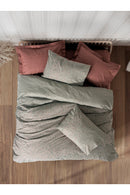 Ranforce Double Quilt Cover Set Quilt Cover: 200 X 220 Cm Fitted Sheet: 160 X 200+30 Cm Pillowcase: 50 X 70 Cm (2 Pieces) Tile Red