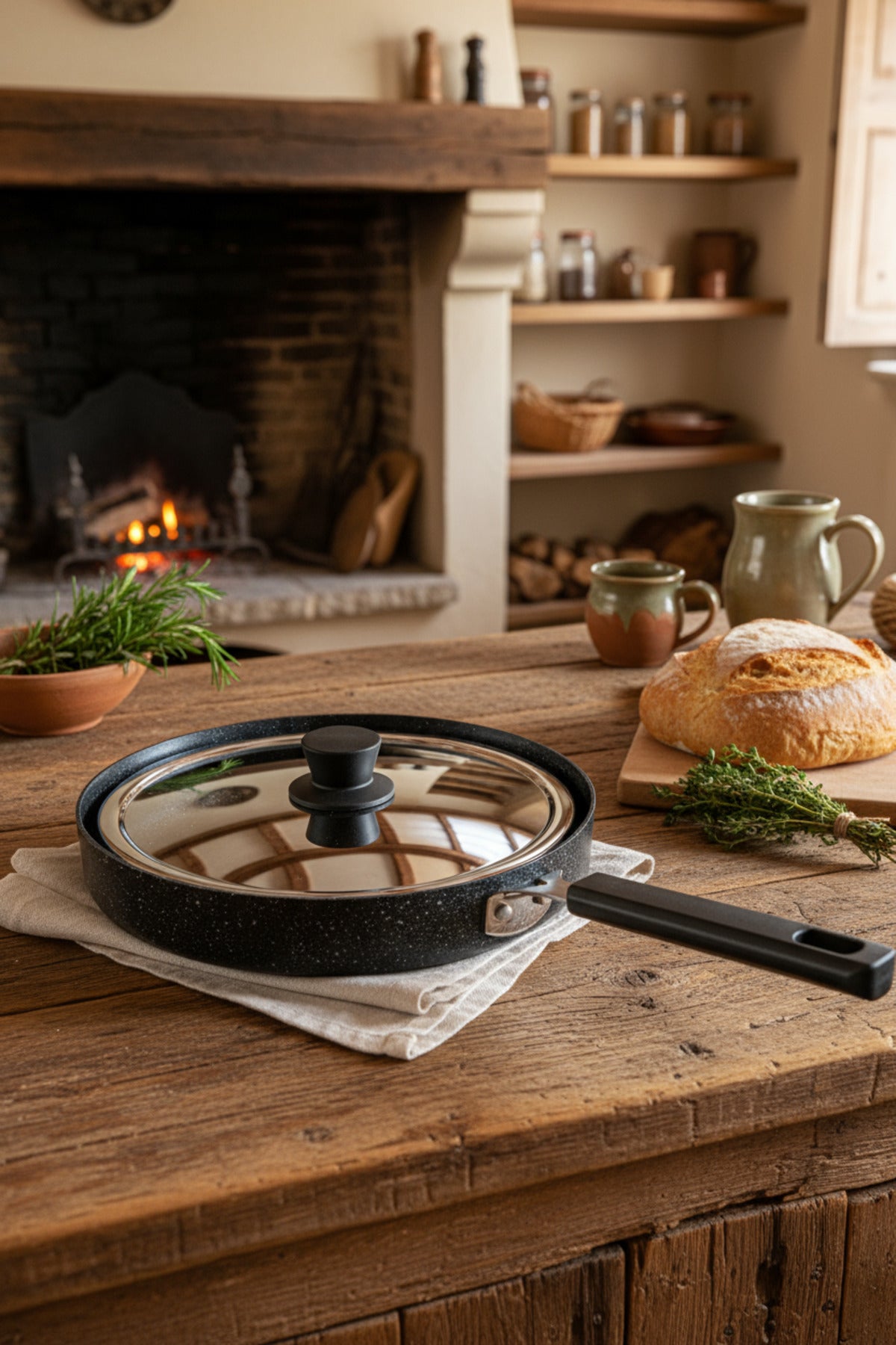 xBernardo Wave 32cm Granite Fish Pan