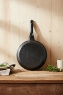 xBernardo Olimpos Granite Cast 2 Piece Frying Pan Set Black