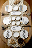 14 Piece Axial Stackable Breakfast Set for 6 People - Luxury Breakfast Presentation Set Plate