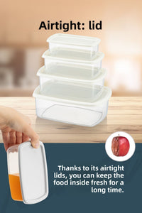 Set de 12 recipiente de depozitare etanșe, gri, 3X(250-500-750-1200 ml)