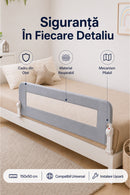 Baby Bed Rail Wooden 150 cm Grey