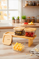 xBernardo Lunaya 3 Piece Bamboo Stand Breakfast Set Large