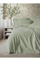Ranforce Double Quilt Cover Set Quilt Cover: 200 X 220 Cm Flat Sheet: 240 X 260 Cm Pillowcase: 50 X 70 Cm (2 Pieces) Sage