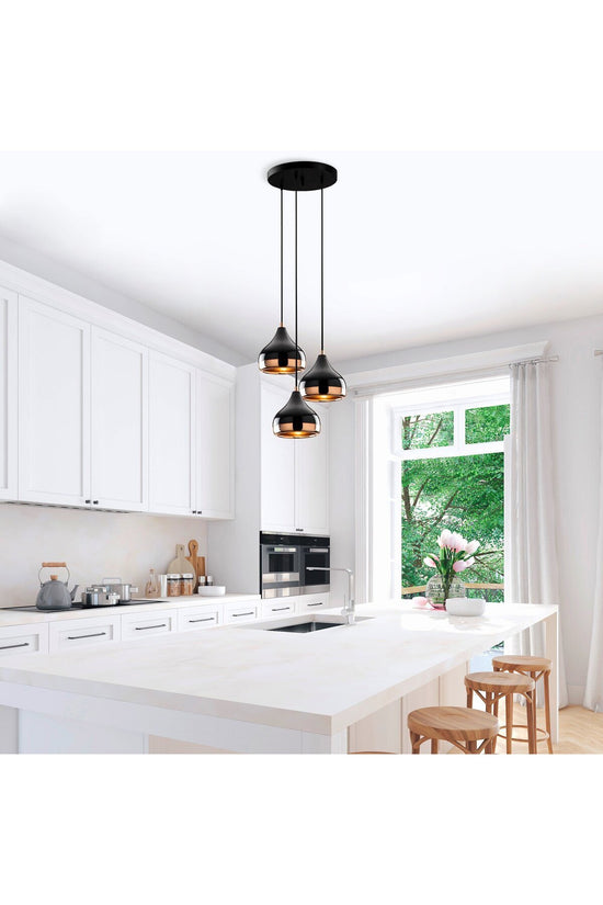Chandelier Black / Copper 6871