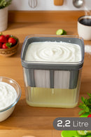 Yogurt Straining Filter Storage Container 2.2 Liters
