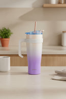 xBernardo Alto Termos Cană cu Pai Roz 1000ml