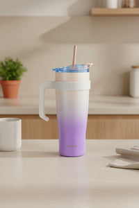 xBernardo Alto Termos Cană cu Pai Roz 1000ml